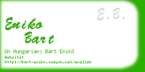 eniko bart business card