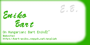 eniko bart business card